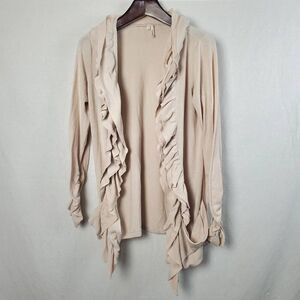 Studio Y Maurices Size Medium Pink Open Front Cardigan Sweater